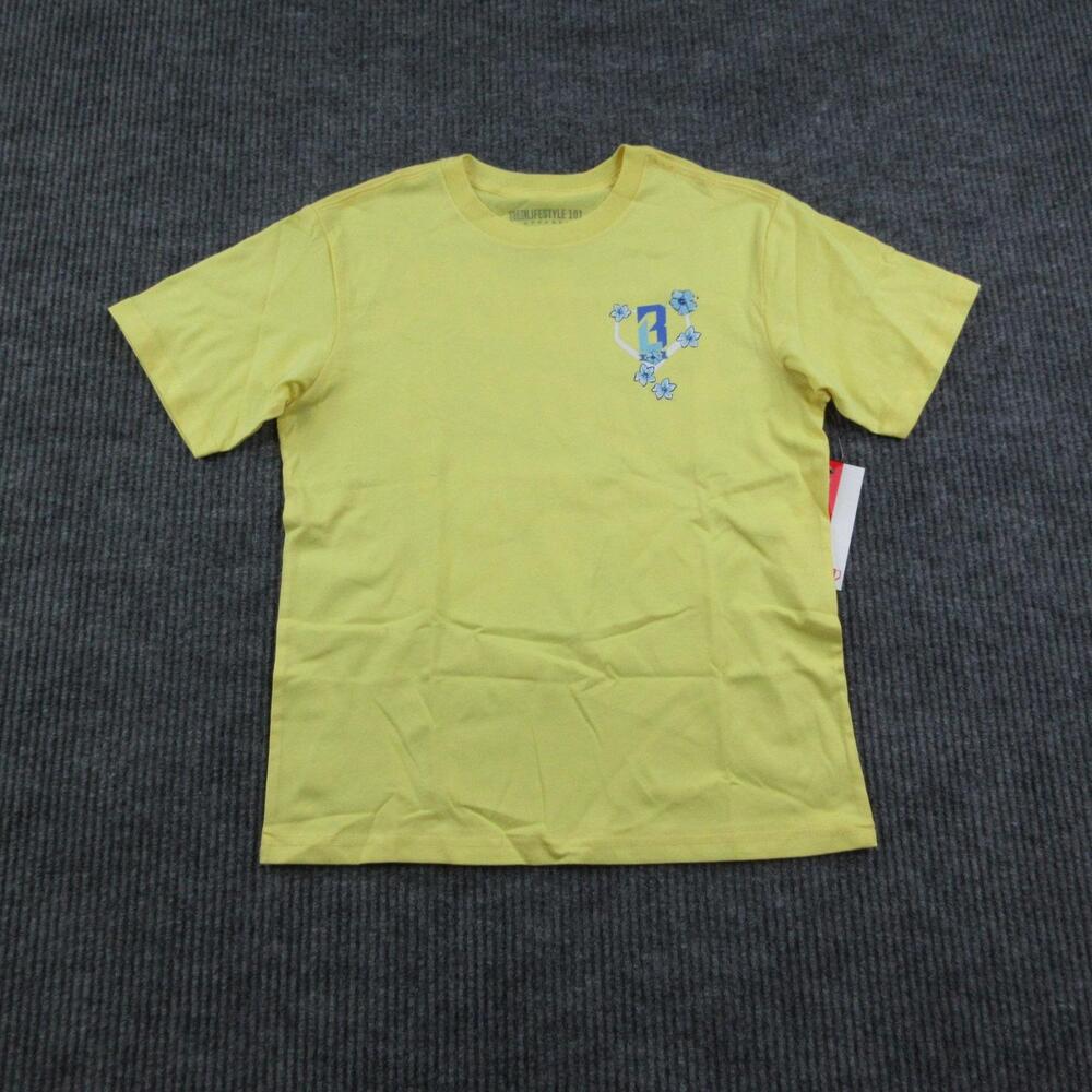 Swing Into Spring Shirt Youth M Yellow Baseball Lifestyle 101 Graphic Tee NWT